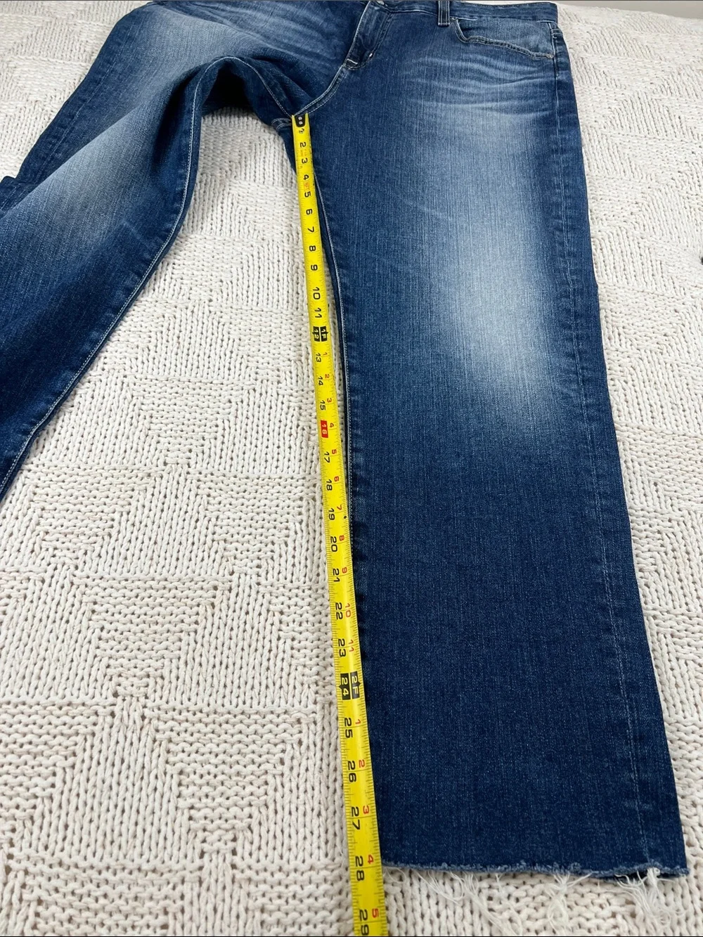 Ag Adriano Goldschmied Women's Blue Washed Ex-Boyfriend Jeans